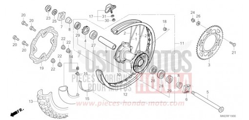 ROUE ARRIERE CRF450RR de 2024